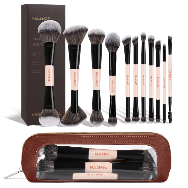 MAANGE Wholesale Natural 11pcs Makeup Brush Set Soft High Quality Hair Blush Powder Brush Concealer Makeup Tool Makeup Brush Set