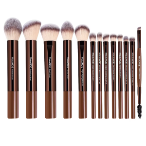 MAANGE Wholesale Natural 13pcs Makeup Brush Set Soft High Quality Hair Blush Powder Brush Concealer Makeup Tool Makeup Brush Set
