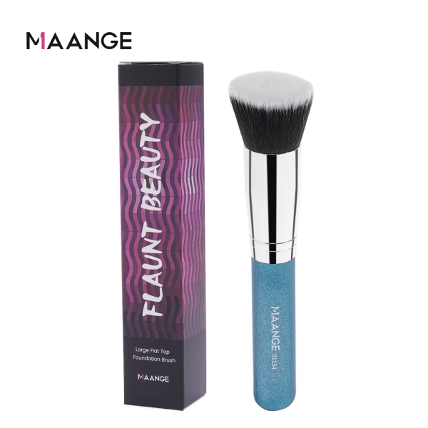MAANGE Private Label Professional Kabuki Brush Liquid Foundation Makeup Large Single Flat Foundation with Boxes