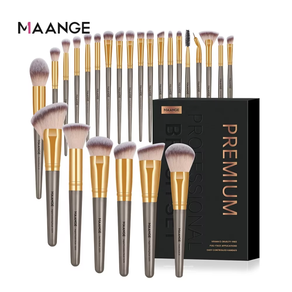 MAANGE Makeup Brushes 25 Pcs Makeup Brush Custom logo Private Label Foundation blush contouring eyeshadow Makeup Brushes Set