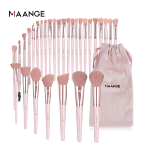 MAANGE pink Cosmetics Face Beauty Tools Set Professional 30pcs Foundation blush contouring eyeshadow brush Makeup Brushes