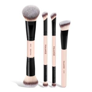 Maange Professional 4pcs Makeup Brush Natural Wholesale Foundation Concealer Blush Contouring Makeup Brushes Set Makeup