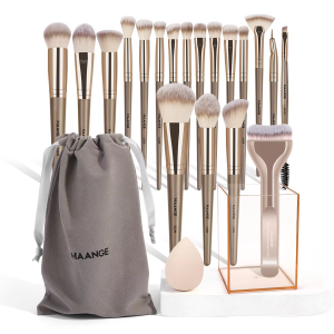 Cosmetic Custom OEM&ODM 18pcs Makeup Brush 1 Powder Puff Set Wholesale Cosmetic Foundation Powder Eye Shadow Makeup Brushes Set