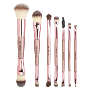 High Quality Professional Eye Shadow Brushes Double Ended Eye Brushes Wood Handle Makeup Brush Set