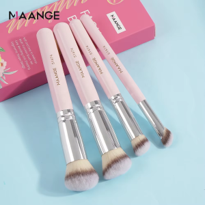 MAANGE 4pcs Fine Wooden Makeup Brushes Factory Direct Concealer Foundation Brushes Makeup Set
