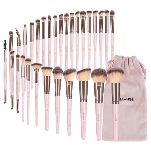 MAANGE Professional Face Foundation blush contouring eyeshadow Cosmetic Beauty Soft Make up Tools Bag 30pcs Makeup Brushes Set