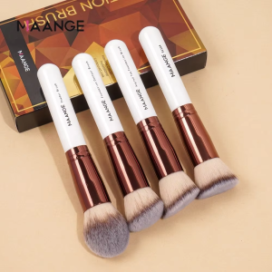 MAANGE 4pcs Makeup Brush Foundation Brushes Flat Head Round Head Blush Brush Concealer Professional Cosmetic Tools