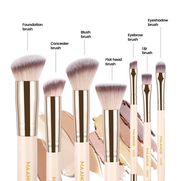 MAANGE Wholesale Professional 7pcs Makeup Brush Set 12pcs Powder Puff Eyeshadow Brushes and Face Makeup Brushes