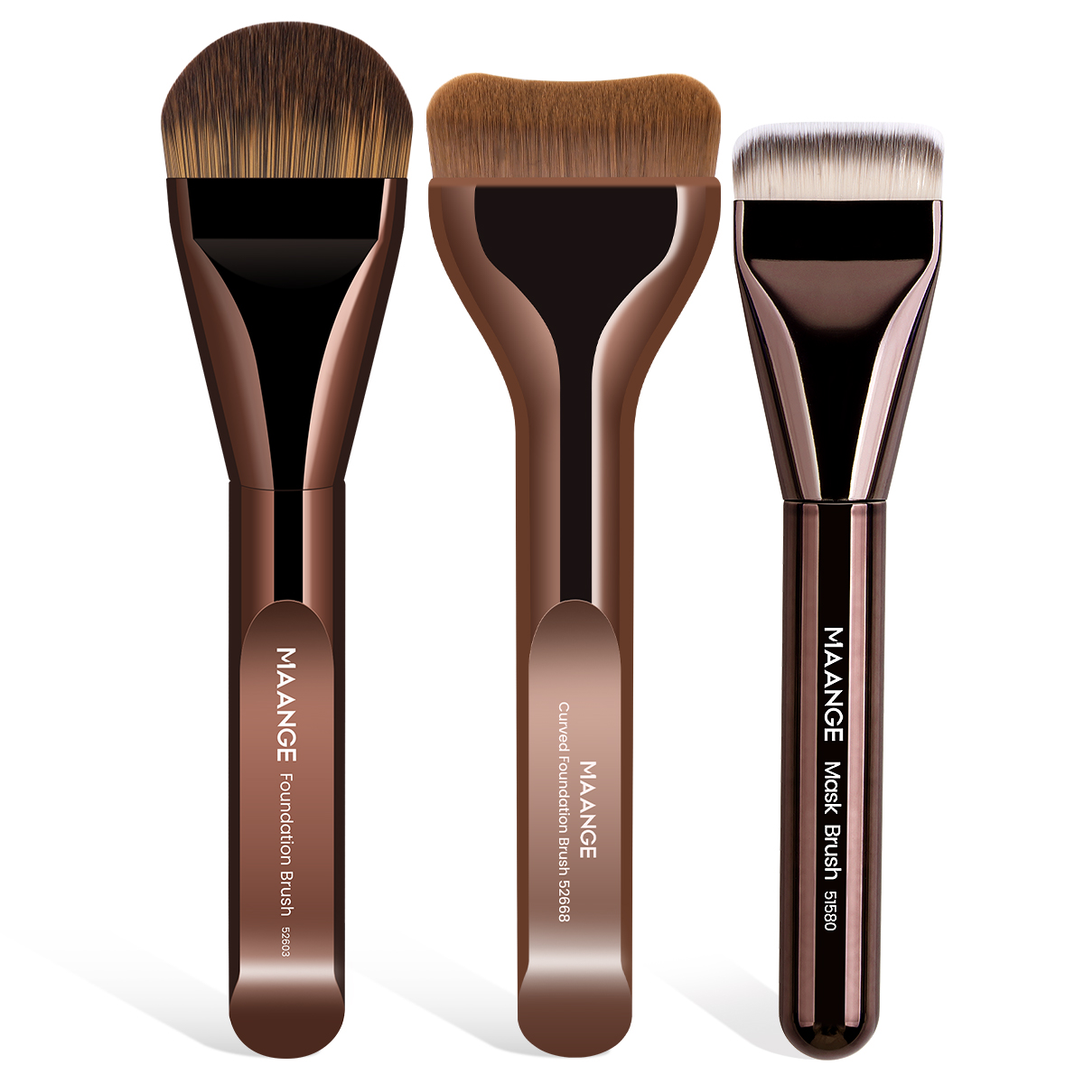 MAANGE 3pcs Professional Makeup Brush Face Beauty Tools 3PCS Professional Foundation Brushes Applied Evenly Foundation Brushes - 图片 2