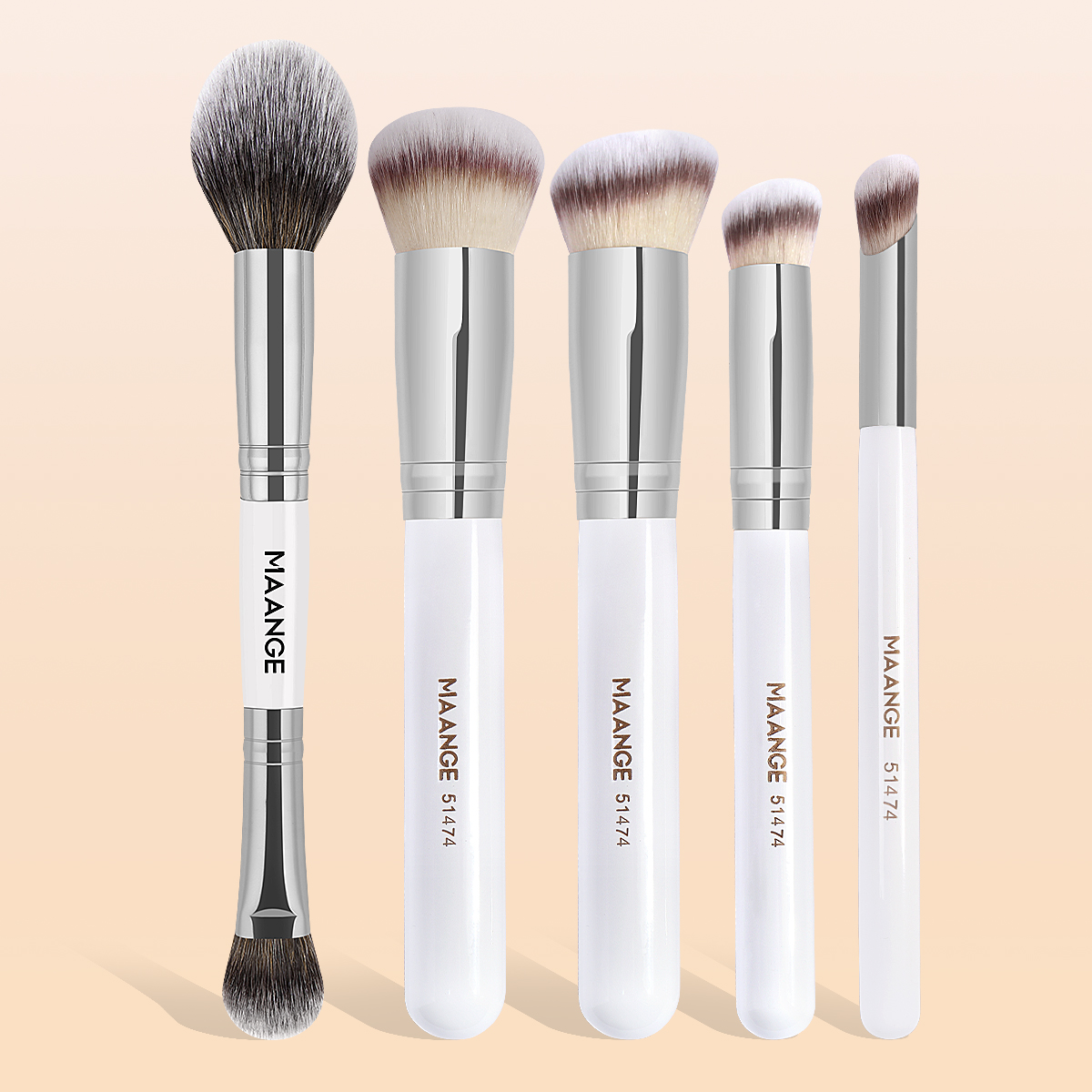 MAANGE Professional 5PCS Makeup Brushes Foundation Blush Concealer Loose Powder Brush Customizable&ODM Facial Makeup Brush Set - 图片 5