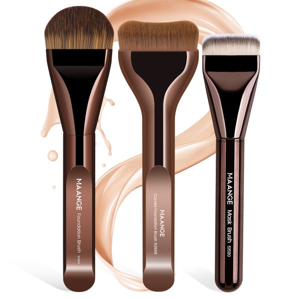 MAANGE 3pcs Professional Makeup Brush Face Beauty Tools 3PCS Professional Foundation Brushes Applied Evenly Foundation Brushes