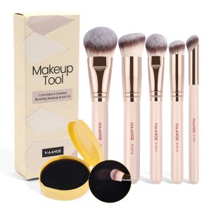 MAANGE 5PCS Wholesale Price High-quality Cosmetic Brush champagne Concealer Eye Shadow Facial Makeup Brush Set
