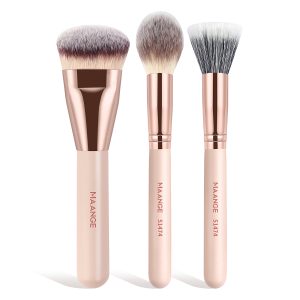 MAANGE Wholesale High Quality 3pcs Makeup Foundation Brush Custom logo OEM&ODM Facial Profesional Makeup Brush Set