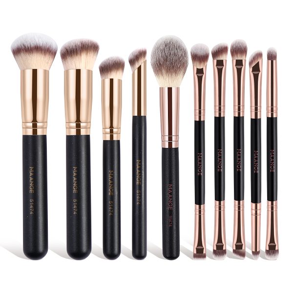 MAANGE Wholesale Custom logo OEM&ODM 10PCS Makeup Brushes Professional Private Label Cosmetic Brush Facial Makeup Brushes Kit