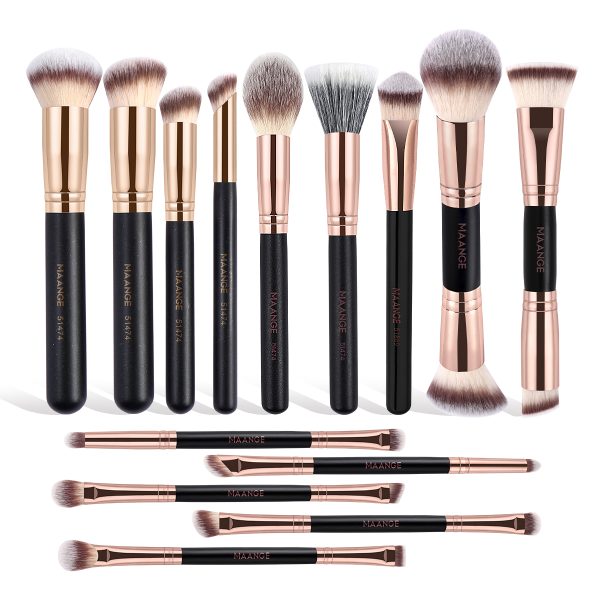 MAANGE Professional 14PCS Makeup Brush Foundation Blush Concealer Loose Powder Brush Highlighter Eyeshadow Makeup Brush Set