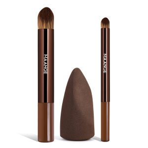 MAANGE Wholesale 2PCs Makeup Tools Foundation Brush Set Private Label OEM&ODM Liquid/BB Cream Professional Makeup Tools Brush