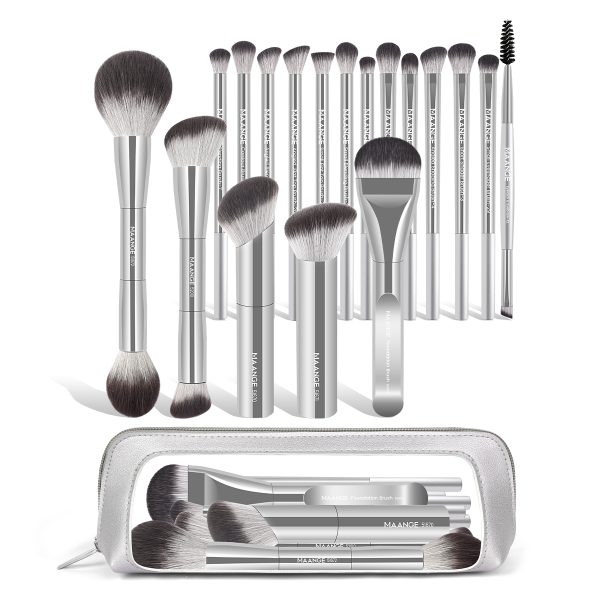 MAANGE Custom OEM&ODM Professional 18pcs Makeup Set Eyeliner Eyebrow Foundation Concealer Face Professional Makeup Brush