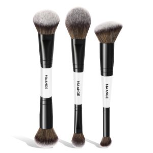 MAANGE Professionasl Custom OEM&ODM 3pcs Double End Makeup Brushes Facial Professional Makeup Brush Set