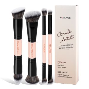 MAANGE Hot Selling 4PCS Makeup BrushSet Factory Custom Logo Eye Shadow Blush Foundation Makeup Brushes