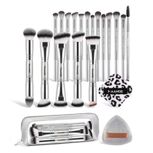 MAANGE Professional Makeup Set 18pcs Powder Puff 2 Eyeliner Eyebrow Foundation Concealer Face Brushes Makeup Brush