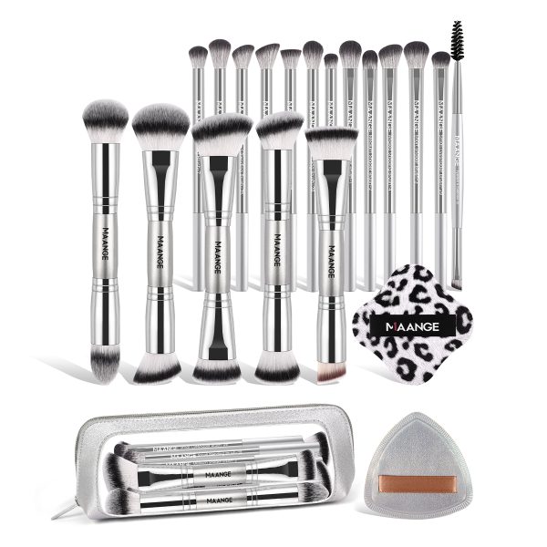 MAANGE Professional Makeup Set 18pcs Powder Puff 2 Eyeliner Eyebrow Foundation Concealer Face Brushes Makeup Brush