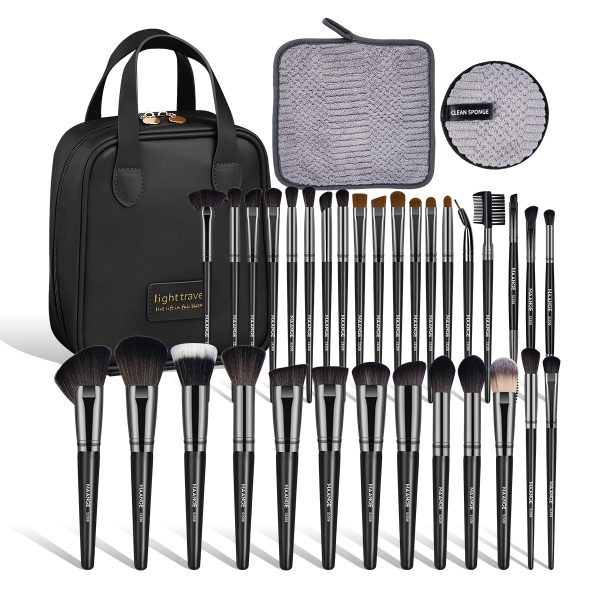MAANGE Wholesale New Arrival Professional 32pcs Makeup Brushes Set Makeup Bag Makeup Remover Sponge Facial Makeup Brush Kit