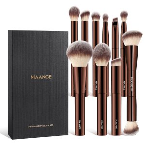 MAANGE Wholesale Custom OEM&ODM 10pcs Makeup Brush Synthetic High Quality Private Label Travel Professional Makeup Brush Set