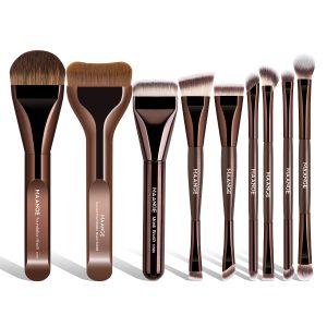Maange Custom OEM&ODM Makeup Tool Kits 9pcs Soft Hair Foundation Concealer Blush Contouring Professional Makeup Brush Set