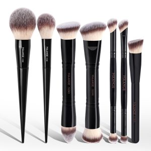 MAANGE 7pcs Synthetic Hair Makeup Brush Set Powder Brush Concealer Brush Customizable Facial Makeup Brush Set