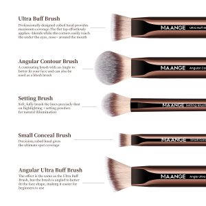 MAANGE Professional 5PCS Makeup Brush Set Foundation Eyes Makeup Brushes Professional Makeup Brush Set - 图片 6
