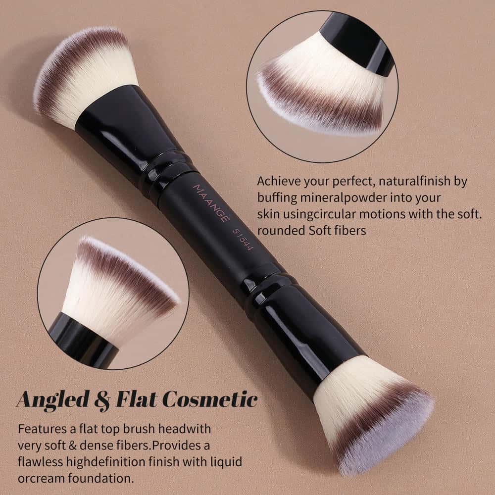 MAANGE 7pcs Synthetic Hair Makeup Brush Set Powder Brush Concealer Brush Customizable Facial Makeup Brush Set - 图片 7