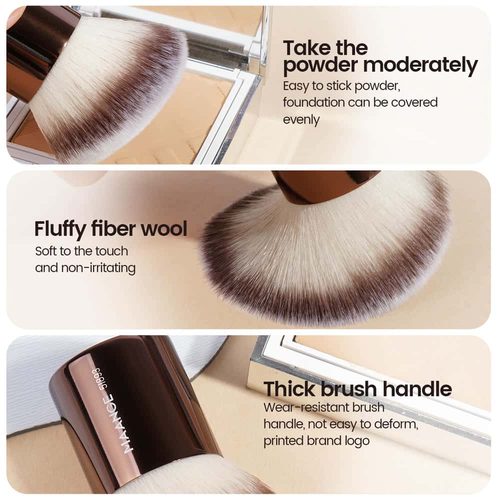 MAANGE Professional 2pcs Foundation Brushes Liquid Brush Custom logo OEM&ODM Rivate Label Makeup Brush Set - 图片 6