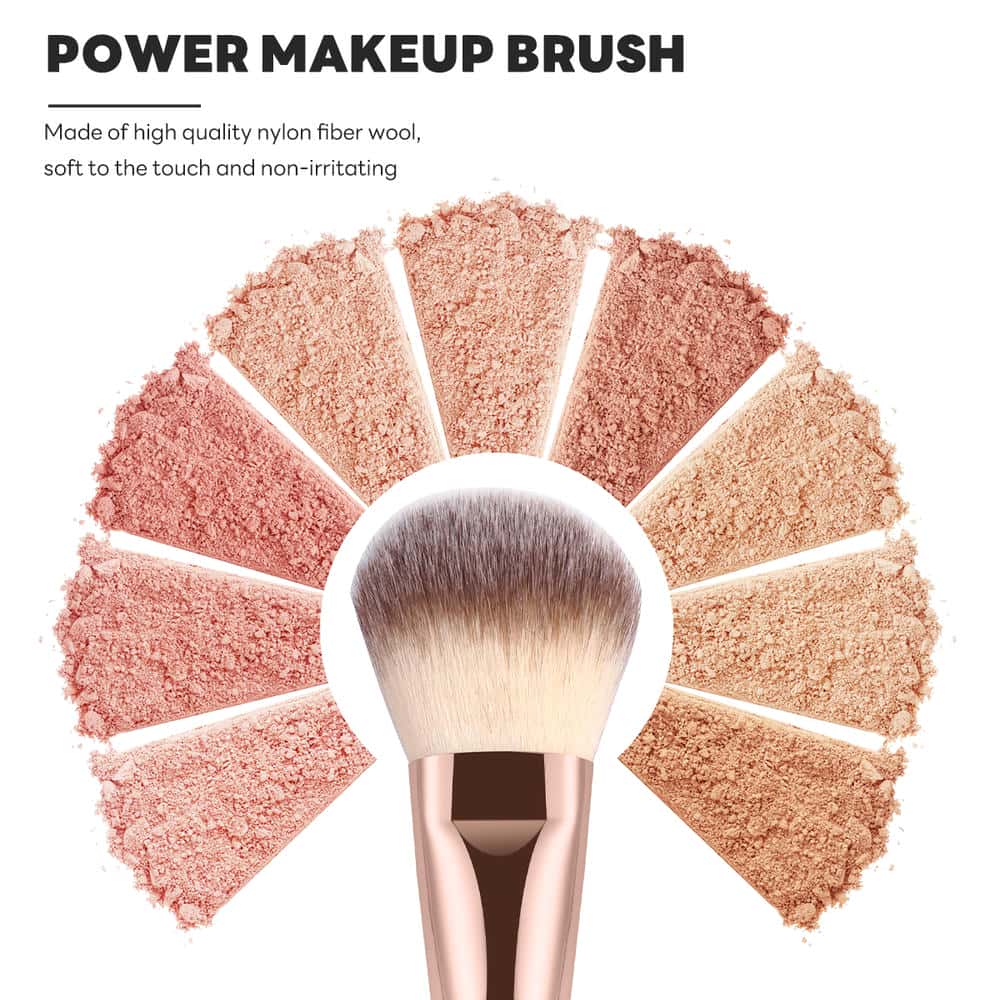 MAANGE Professional 7pcs Makeup Brush Set LED Mirror Storage Box Eyeshadow Foundation Blush Loose Powder Facial Makeup Brush Set - 图片 2