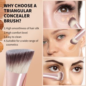 MAANGE Wholesale Customizable logo OEM&ODM 4PCS Makeup Brushes Private Label 4pcs Facial Professional Makeup Brush Set - 图片 8