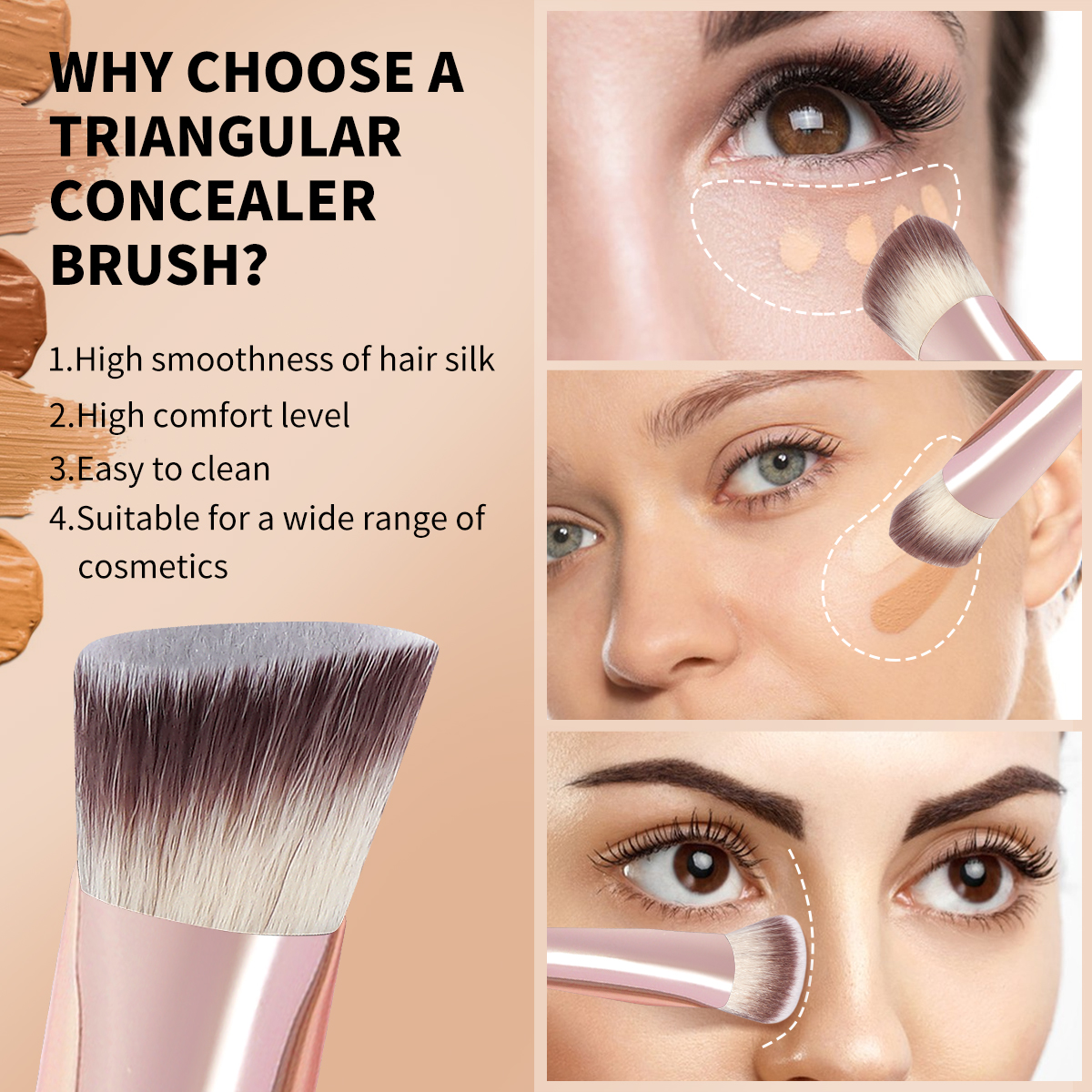 MAANGE Professional 14PCS Makeup Brush Foundation Blush Concealer Loose Powder Brush Highlighter Eyeshadow Makeup Brush Set - 图片 7