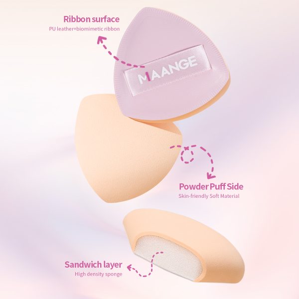 Maange Professional 4pcs Makeup Brush 2pcs Powder Puff Foundation Blush Loose Powder Wholesale Custom OEM&OEM Makeup Brushes Set