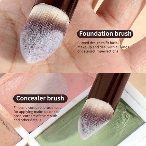 MAANGE Wholesale 2PCs Makeup Tools Foundation Brush Set Private Label OEM&ODM Liquid/BB Cream Professional Makeup Tools Brush