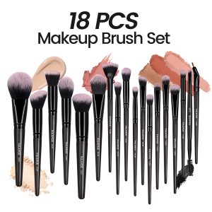 MAANGE New Arrival Professional Makeup Set 18pcs Luxury Faundation Eyeliner Eyebrow Concealer Face Brushes Makeup Brush Set - 图片 2