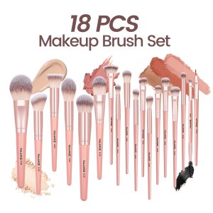 MAANGE Custom OEM&ODM Professional Makeup Set 18pcs Luxury Eyeliner Eyebrow Foundation Concealer Face Brushes Makeup Brush Set - 图片 2