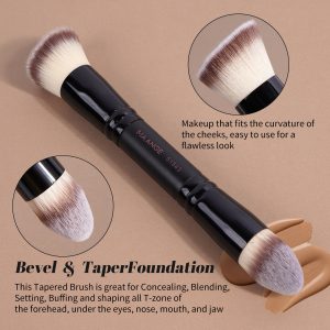 MAANGE 7pcs Synthetic Hair Makeup Brush Set Powder Brush Concealer Brush Customizable Facial Makeup Brush Set - 图片 6