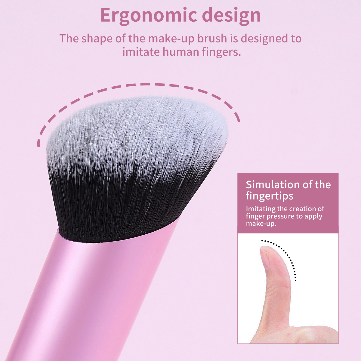 Maange Professional 4pcs Makeup Brush 2pcs Powder Puff Foundation Blush Loose Powder Wholesale Custom OEM&OEM Makeup Brushes Set - 图片 3