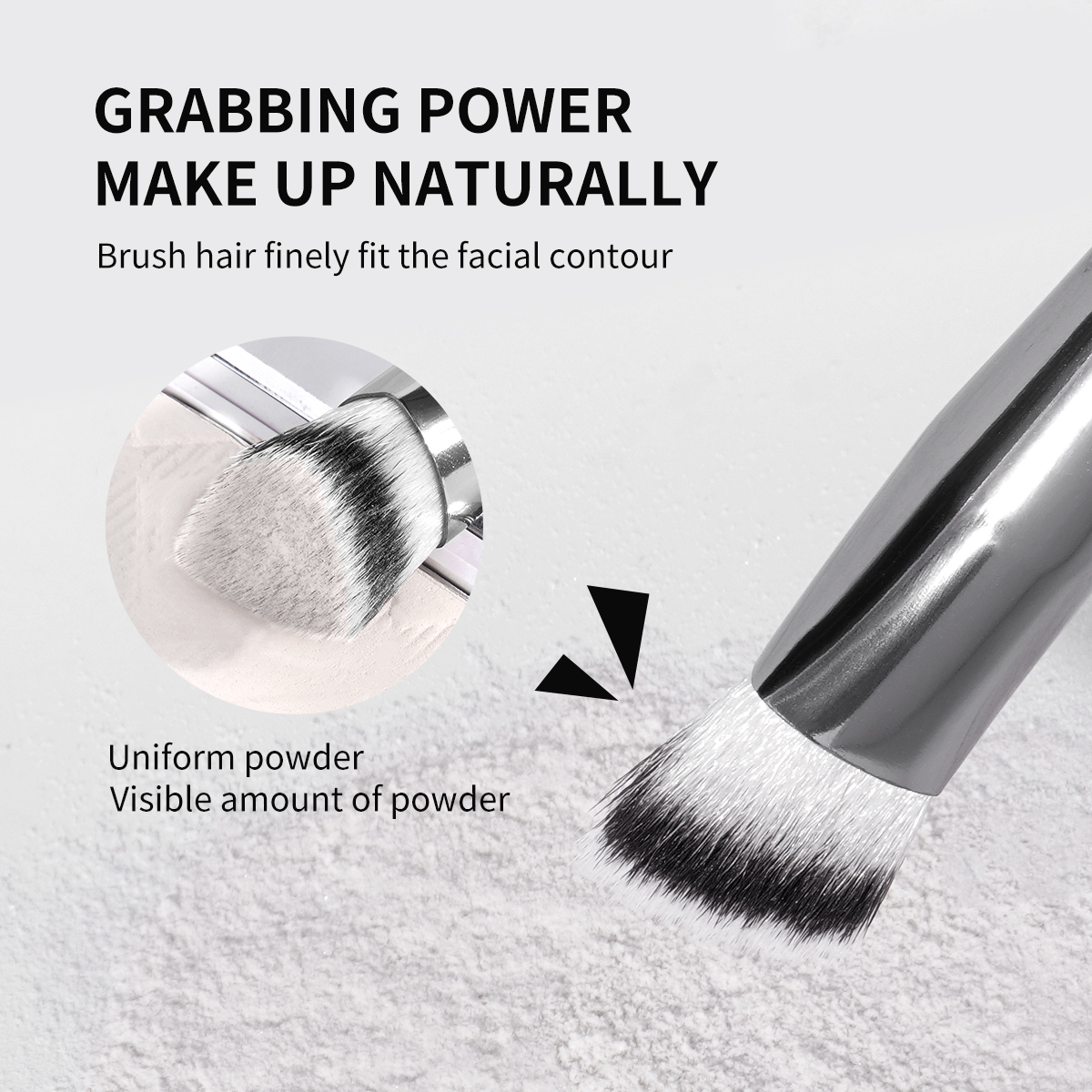 MAANGE Professional Single Makeup Brush Set 1pcs Brush Custom logo Triangular Bevel Brush Luxury Professional Makeup Brush Set - 图片 2