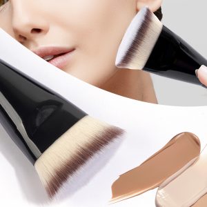 MAANGE 2pcs Concealer Brush Best Foundation Brushes Liquid Custom logo Rivate Label Black Makeup Brush Set - 图片 4