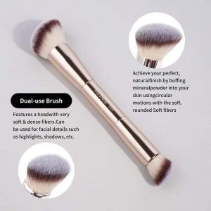 MAANGE Custom 10pcs Makeup Brushes Private Label Cosmetic Brush Luxury Vegan Nylon Professional Facial Makeup Brushes Kit - 图片 5
