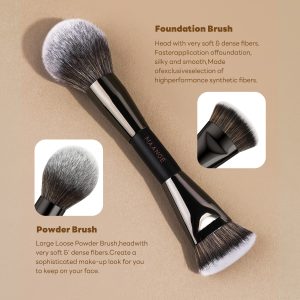 MAANGE Professional 17pcs Brush Set Premium Synthetic Foundation Concealer Eyeshadow Travelling or Daily Application Makeup Set - 图片 5