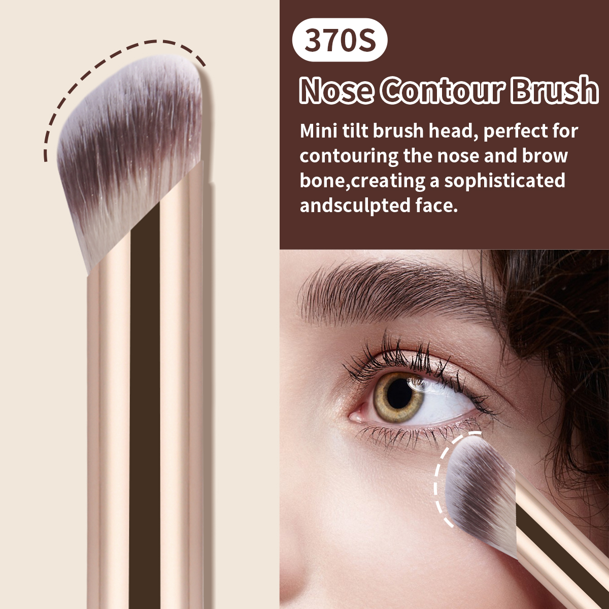 MAANGE Custom Logo Luxury 7pcs Professional Makeup Brushes Foundation Eyeshadow Brush Loose Powder Highlighter Makeup Brush Set - 图片 6