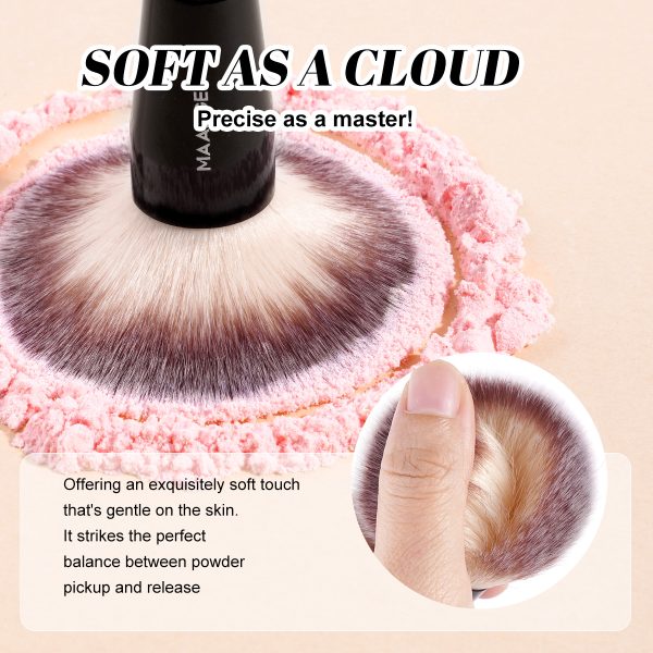 MAANGE 3pcs Professional Makeup Brushes Foundation Loose Powder Blush Highlighter BrushMakeup Brush Set