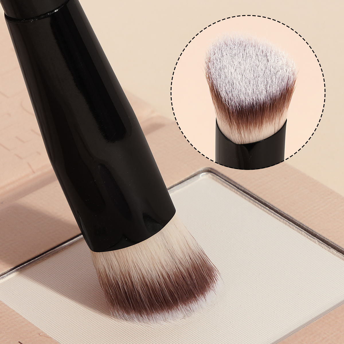 MAANGE 3pcs Professional Makeup Brushes Foundation Loose Powder Blush Highlighter BrushMakeup Brush Set - 图片 6