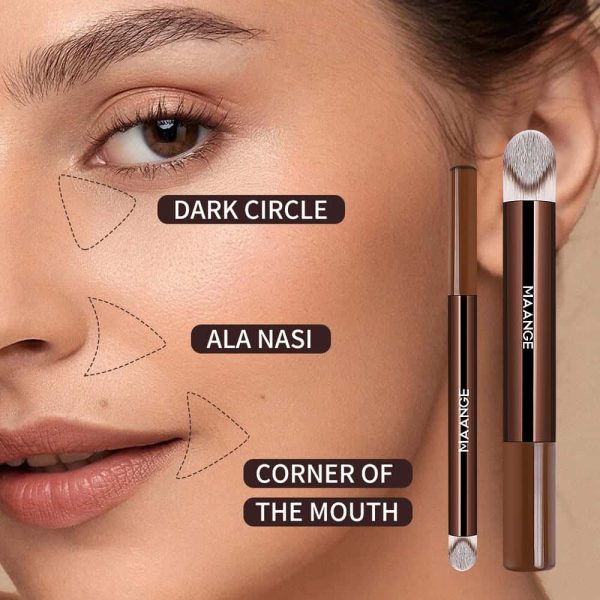 MAANGE Wholesale 2PCs Makeup Tools Foundation Brush Set Private Label OEM&ODM Liquid/BB Cream Professional Makeup Tools Brush