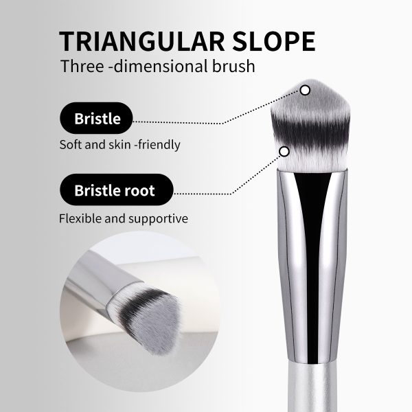 MAANGE Professional Single Makeup Brush Set 1pcs Brush Custom logo Triangular Bevel Brush Luxury Professional Makeup Brush Set